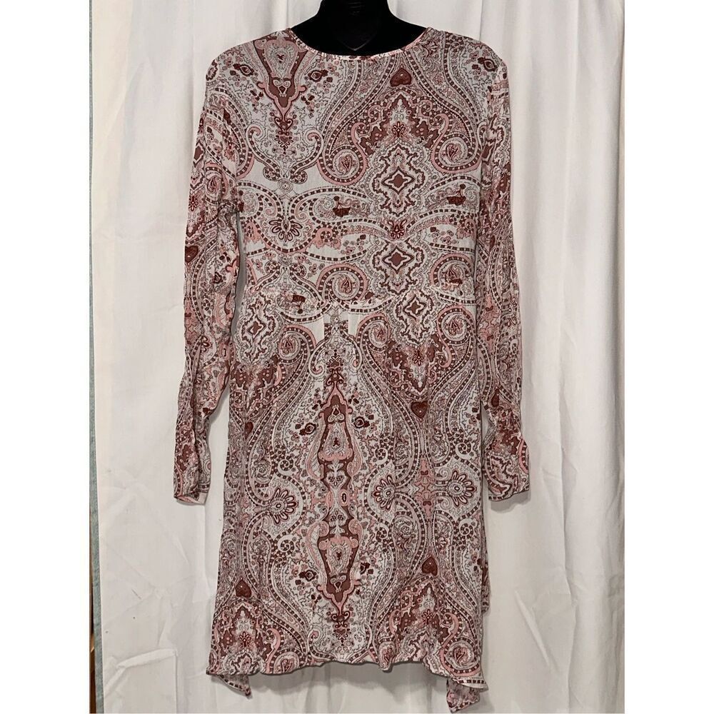 NEW WITH TAGS Anthropologie Lilka  Pink Paisley Tunic Dress Top Blouse Flowy Wom - Picture 6 of 8